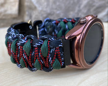 Load image into Gallery viewer, Paracord Watchband compatible with Samsung Galaxy Watch 3, Galaxy Watch 4, Galaxy Watch 5, Galaxy Watch 6 (watch not included)