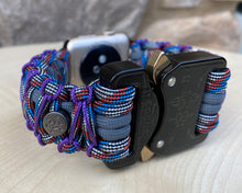 Cargar imagen en el visor de la galería, Paracord Watch Band compatible with Apple Watch Series 1, 2, 3, 4, 5, 6, 7 & SE (watch not included)