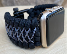 Lade das Bild in den Galerie-Viewer, Paracord Watch Band compatible with Apple Watch Series 1, 2, 3, 4, 5, 6, 7 & SE (watch not included)