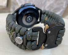 Load image into Gallery viewer, Paracord Watchband compatible with Samsung Galaxy Watch 3, Galaxy Watch 4, Galaxy Watch 5, Galaxy Watch 6 (watch not included)