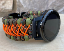 Load image into Gallery viewer, Paracord Watch Band compatible with Garmin Approach S12, Approach S40, Approach S42, D2 Air, Vivoactive 3S, Vivoactive 3, Vivoactive 3 Music, Vivoactive 4S, Vivoactive 4, Venu, Venu 2S, Venu 2, Venu SQ, Venu Music (watch not included)
