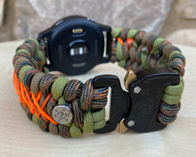 Load image into Gallery viewer, Paracord Watch Band compatible with Garmin Approach S12, Approach S40, Approach S42, D2 Air, Vivoactive 3S, Vivoactive 3, Vivoactive 3 Music, Vivoactive 4S, Vivoactive 4, Venu, Venu 2S, Venu 2, Venu SQ, Venu Music (watch not included)