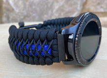 Load image into Gallery viewer, Samsung Galaxy Watch Band, Galaxy 42mm, Galaxy 46mm, Gear S3 Frontier, Gear S3 Classic, Gear Sport, 550 Paracord Watch Band.