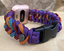 Lade das Bild in den Galerie-Viewer, Paracord Watch Band compatible with Fitbit Versa 1, Versa Lite, Versa 2, Versa 3, Versa 4, Sense, Sense 2 (watch not included).