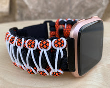 Charger l'image dans la galerie, Paracord Watch Band compatible with Fitbit Versa 1, Versa Lite, Versa 2, Versa 3, Versa 4, Sense, Sense 2 (watch not included).