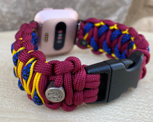 Load image into Gallery viewer, Paracord Watch Band compatible with Fitbit Versa 1, Versa Lite, Versa 2, Versa 3, Versa 4, Sense, Sense 2 (watch not included).
