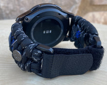 Load image into Gallery viewer, Samsung Galaxy Watch Band, Galaxy 42mm, Galaxy 46mm, Gear S3 Frontier, Gear S3 Classic, Gear Sport, 550 Paracord Watch Band.