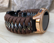 Load image into Gallery viewer, Samsung Galaxy Watch Band, Galaxy 42mm, Galaxy 46mm, Gear S3 Frontier, Gear S3 Classic, Gear Sport, 550 Paracord Watch Band.