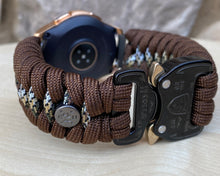 Load image into Gallery viewer, Samsung Galaxy Watch Band, Galaxy 42mm, Galaxy 46mm, Gear S3 Frontier, Gear S3 Classic, Gear Sport, 550 Paracord Watch Band.