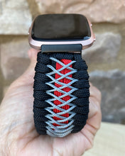 Load image into Gallery viewer, Paracord Watch Band compatible with Fitbit Versa 1, Versa Lite, Versa 2, Versa 3, Versa 4, Sense, Sense 2 (watch not included).