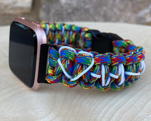 Charger l'image dans la galerie, Paracord Watch Band compatible with Fitbit Versa 1, Versa Lite, Versa 2, Versa 3, Versa 4, Sense, Sense 2 (watch not included).