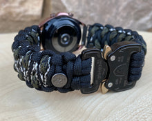 Load image into Gallery viewer, Paracord Watchband compatible with Samsung Galaxy Watch 3, Galaxy Watch 4, Galaxy Watch 5, Galaxy Watch 6 (watch not included)
