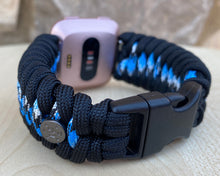 Lade das Bild in den Galerie-Viewer, Paracord Watch Band compatible with Fitbit Versa 1, Versa Lite, Versa 2, Versa 3, Versa 4, Sense, Sense 2 (watch not included).