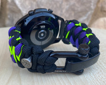 Load image into Gallery viewer, Paracord Watchband compatible with Samsung Galaxy Watch 3, Galaxy Watch 4, Galaxy Watch 5, Galaxy Watch 6 (watch not included)