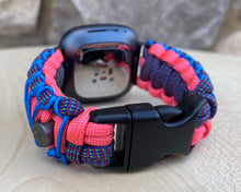 Lade das Bild in den Galerie-Viewer, Paracord Watch Band compatible with Fitbit Versa 1, Versa Lite, Versa 2, Versa 3, Versa 4, Sense, Sense 2 (watch not included).