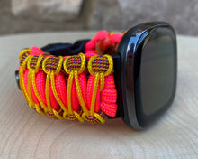 Load image into Gallery viewer, Paracord Watch Band compatible with Fitbit Versa 1, Versa Lite, Versa 2, Versa 3, Versa 4, Sense, Sense 2 (watch not included).