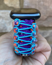 Lade das Bild in den Galerie-Viewer, Paracord Watch Band compatible with Fitbit Versa 1, Versa Lite, Versa 2, Versa 3, Versa 4, Sense, Sense 2 (watch not included).