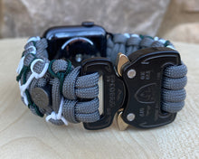 Charger l'image dans la galerie, Paracord Watch Band compatible with Apple Watch Series 1, 2, 3, 4, 5, 6, 7, 8, Ultra & SE (watch not included)