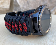 Load image into Gallery viewer, Samsung Galaxy Watch Band, Galaxy 42mm, Galaxy 46mm, Gear S3 Frontier, Gear S3 Classic, Gear Sport, 550 Paracord Watch Band.