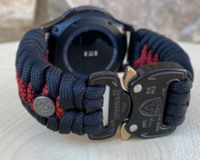 Load image into Gallery viewer, Samsung Galaxy Watch Band, Galaxy 42mm, Galaxy 46mm, Gear S3 Frontier, Gear S3 Classic, Gear Sport, 550 Paracord Watch Band.