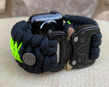 Charger l'image dans la galerie, Paracord Watch Band compatible with Apple Watch Series 1, 2, 3, 4, 5, 6, 7 & SE (watch not included)