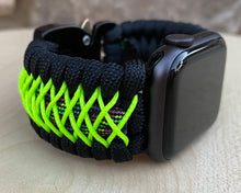 Charger l'image dans la galerie, Paracord Watch Band compatible with Apple Watch Series 1, 2, 3, 4, 5, 6, 7 & SE (watch not included)