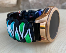 Load image into Gallery viewer, Samsung Galaxy Watch Band, Galaxy 42mm, Galaxy 46mm, Gear S3 Frontier, Gear S3 Classic, Gear Sport, 550 Paracord Watch Band.