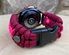Load image into Gallery viewer, Paracord Watchband compatible with Samsung Galaxy Watch 3, Galaxy Watch 4, Galaxy Watch 5, Galaxy Watch 6 (watch not included)