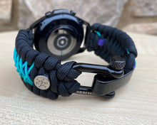 Load image into Gallery viewer, Paracord Watchband compatible with Samsung Galaxy Watch 3, Galaxy Watch 4, Galaxy Watch 5, Galaxy Watch 6 (watch not included)