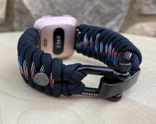 Lade das Bild in den Galerie-Viewer, Paracord Watch Band compatible with Fitbit Versa 1, Versa Lite, Versa 2, Versa 3, Versa 4, Sense, Sense 2 (watch not included).