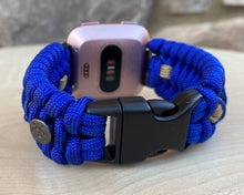 Lade das Bild in den Galerie-Viewer, Paracord Watch Band compatible with Fitbit Versa 1, Versa Lite, Versa 2, Versa 3, Versa 4, Sense, Sense 2 (watch not included).