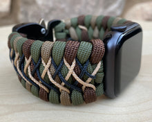Cargar imagen en el visor de la galería, Paracord Watch Band compatible with Apple Watch Series 1, 2, 3, 4, 5, 6, 7 & SE (watch not included)