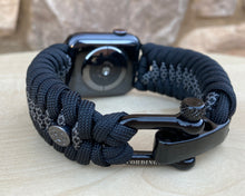 Charger l'image dans la galerie, Paracord Watch Band compatible with Apple Watch Series 1, 2, 3, 4, 5, 6, 7 & SE (watch not included)