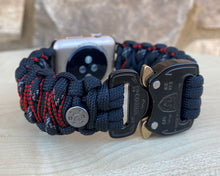 Lade das Bild in den Galerie-Viewer, Paracord Watch Band compatible with Apple Watch Series 1, 2, 3, 4, 5, 6, 7 & SE (watch not included)