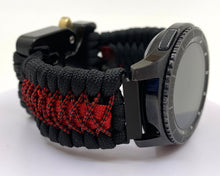 Load image into Gallery viewer, Samsung Galaxy Watch Band, Galaxy 42mm, Galaxy 46mm, Gear S3 Frontier, Gear S3 Classic, Gear Sport, 550 Paracord Watch Band.