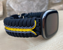 Load image into Gallery viewer, Paracord Watch Band compatible with Fitbit Versa 1, Versa Lite, Versa 2, Versa 3, Versa 4, Sense, Sense 2 (watch not included).
