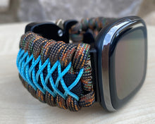 Lade das Bild in den Galerie-Viewer, Paracord Watch Band compatible with Fitbit Versa 1, Versa Lite, Versa 2, Versa 3, Versa 4, Sense, Sense 2 (watch not included).
