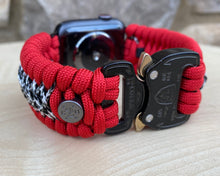Lade das Bild in den Galerie-Viewer, Paracord Watch Band compatible with Apple Watch Series 1, 2, 3, 4, 5, 6, 7 & SE (watch not included)