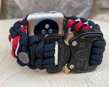 Lade das Bild in den Galerie-Viewer, Paracord Watch Band compatible with Apple Watch Series 1, 2, 3, 4, 5, 6, 7 & SE (watch not included)