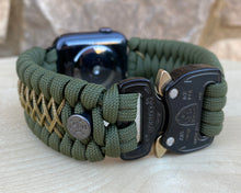 Lade das Bild in den Galerie-Viewer, Paracord Watch Band compatible with Apple Watch Series 1, 2, 3, 4, 5, 6, 7 & SE (watch not included)