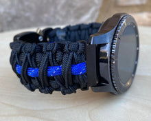 Load image into Gallery viewer, Samsung Galaxy Watch Band, Galaxy 42mm, Galaxy 46mm, Gear S3 Frontier, Gear S3 Classic, Gear Sport, 550 Paracord Watch Band.