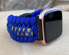 Lade das Bild in den Galerie-Viewer, Paracord Watch Band compatible with Fitbit Versa 1, Versa Lite, Versa 2, Versa 3, Versa 4, Sense, Sense 2 (watch not included).
