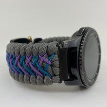 Load image into Gallery viewer, Samsung Galaxy Watch Band, Galaxy 42mm, Galaxy 46mm, Gear S3 Frontier, Gear S3 Classic, Gear Sport, 550 Paracord Watch Band.