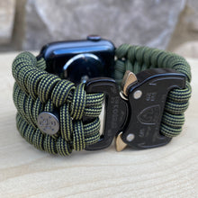 Lade das Bild in den Galerie-Viewer, Paracord Watch Band compatible with Apple Watch Series 1, 2, 3, 4, 5, 6, 7 & SE (watch not included)