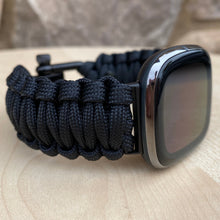 Load image into Gallery viewer, Paracord Watch Band compatible with Fitbit Versa 1, Versa Lite, Versa 2, Versa 3, Versa 4, Sense, Sense 2 (watch not included).