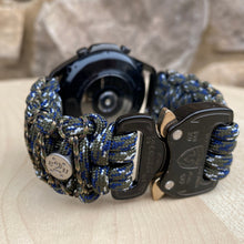 Load image into Gallery viewer, Paracord Watchband compatible with Samsung Galaxy Watch 3, Galaxy Watch 4, Galaxy Watch 5, Galaxy Watch 6 (watch not included)