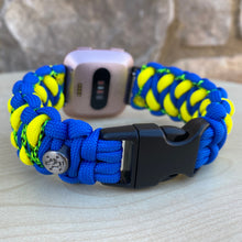 Charger l'image dans la galerie, Paracord Watch Band compatible with Fitbit Versa 1, Versa Lite, Versa 2, Versa 3, Versa 4, Sense, Sense 2 (watch not included).