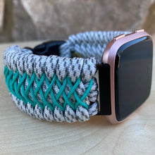 Load image into Gallery viewer, Paracord Watch Band compatible with Fitbit Versa 1, Versa Lite, Versa 2, Versa 3, Versa 4, Sense, Sense 2 (watch not included).