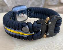 Load image into Gallery viewer, Paracord Watch Band compatible with Fitbit Versa 1, Versa Lite, Versa 2, Versa 3, Versa 4, Sense, Sense 2 (watch not included).