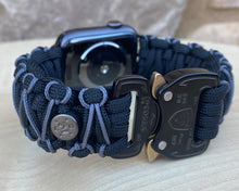 Cargar imagen en el visor de la galería, Paracord Watch Band compatible with Apple Watch Series 1, 2, 3, 4, 5, 6, 7 & SE (watch not included)